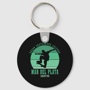 Mar Del Plata Argentinien Skateboarder Urne Skateb Schlüsselanhänger