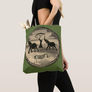 Mara Trompete Ruhm Afrikanischer Elefant Zebra Bek Tasche