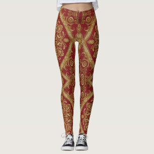 Mara Trompete Ruhm Golden Rot Ornamentiert: Luxus Leggings