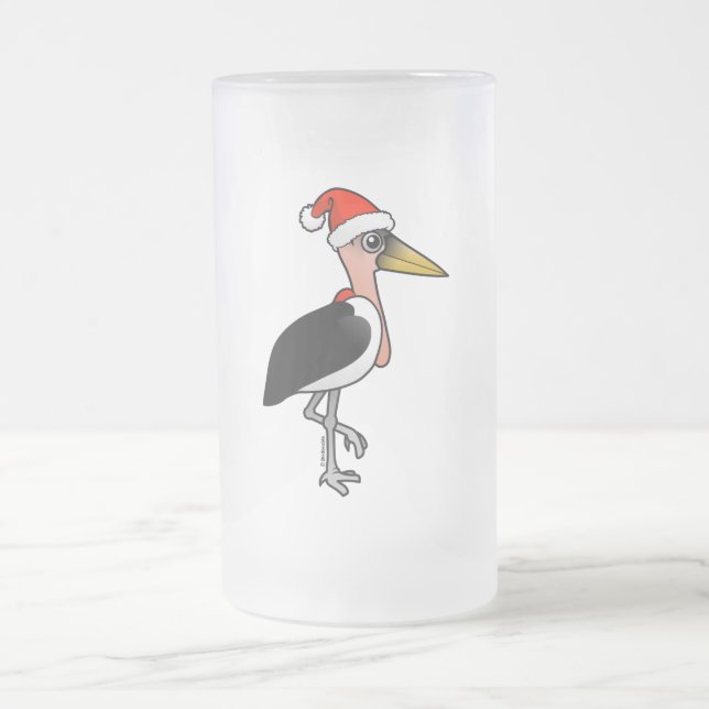 Marabou Stork Santa Mattglas Bierglas (Mittel)