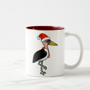 Marabou Stork Santa Zweifarbige Tasse