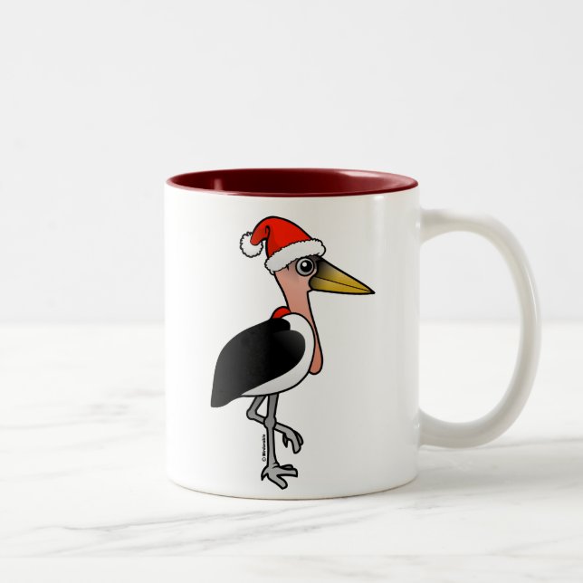 Marabou Stork Santa Zweifarbige Tasse (Rechts)