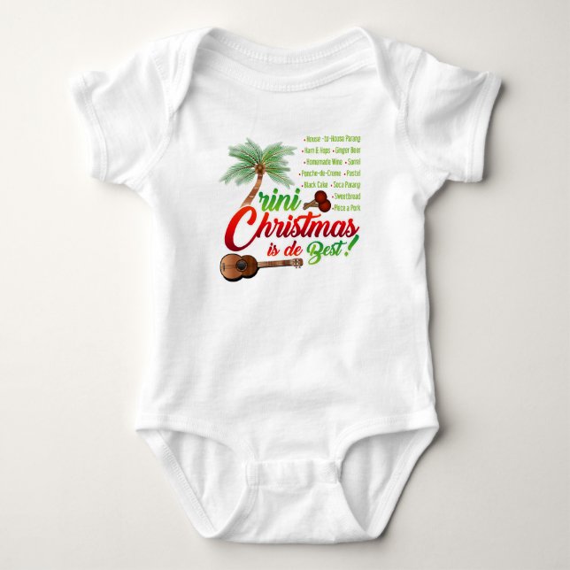 Marac and Cuatro Trini Christmas - Lil Parrandero Baby Strampler (Vorderseite)