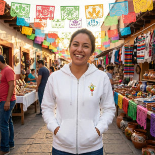 Maraca mit Sombrero Buntes Fest Hoodie