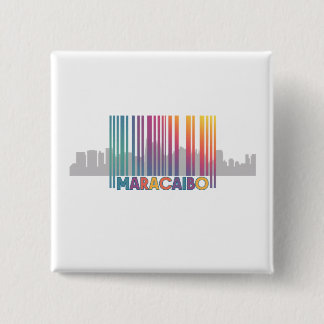 Maracaibo City Barcode Art Latin Pride Button