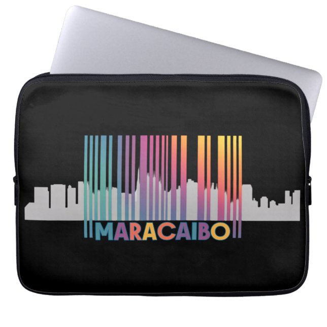 Maracaibo City Barcode Art Latin Pride Laptopschutzhülle (Vorderseite)
