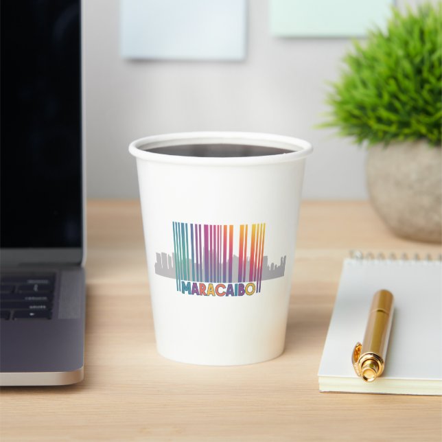Maracaibo City Barcode Art Latin Pride Pappbecher (InSitu)