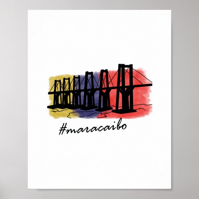 Maracaibo Puente Rafael Urdaneta - Venezuela Poster (Vorne)