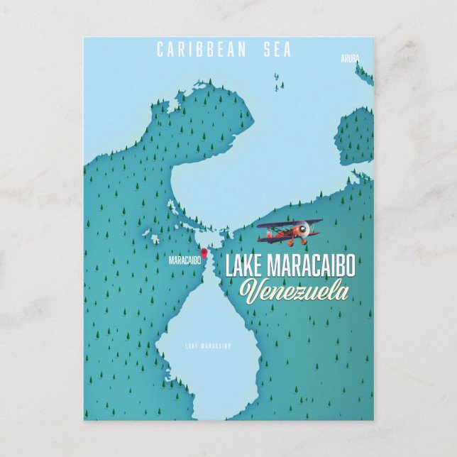 Maracaibo See, Venezuela Karte Navigation. (Vorderseite)