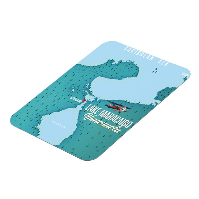 Maracaibo See, Venezuela Karte Navigation. Magnet (Linke Seite)