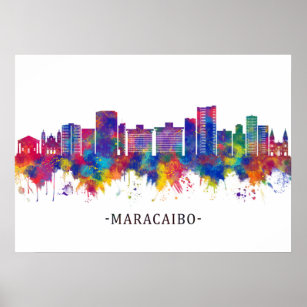 Maracaibo Venezuela Skyline Poster
