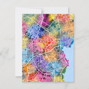 Maracaibo Venezuela - Stadtplan Postkarte