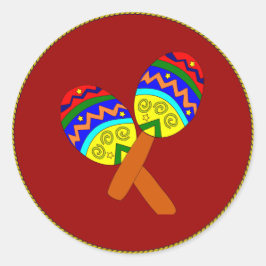 Maracas Classic Runder Aufkleber