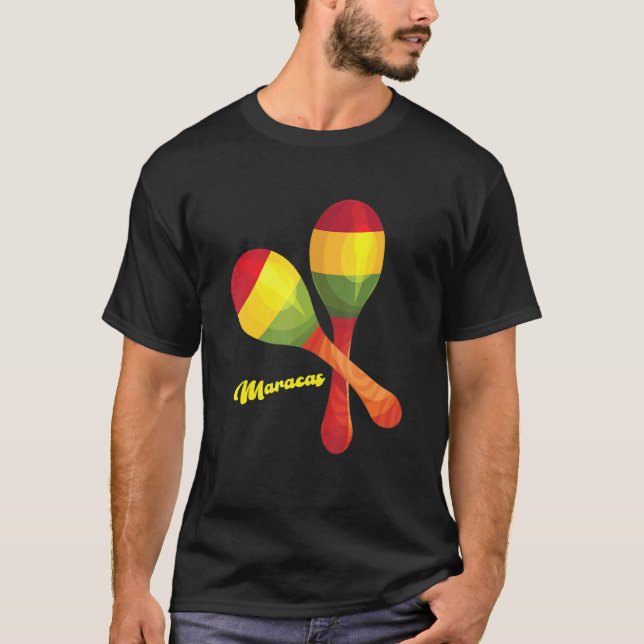 Maracas Schlagzeug Mexicanisch Latin Music Rumba S T-Shirt (Vorderseite)