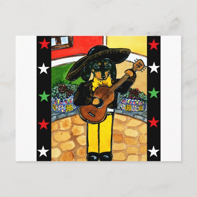 Marachi Dackel Postkarte (Vorderseite)