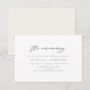 MARAH Elegante Minimalistische Hochzeitsfeier Beil Einladung