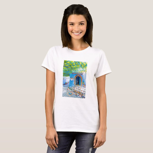 Marakech schöne marokkanische Stadtfarbe in Shirt (Vorne ganz)