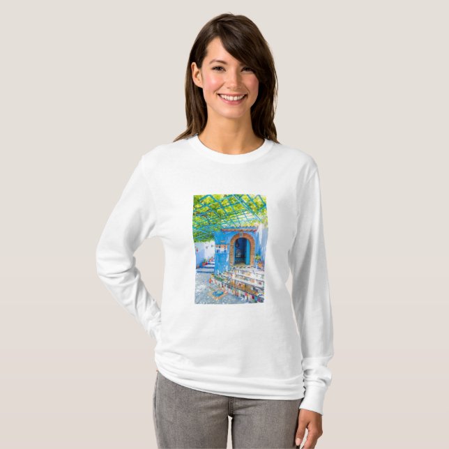 Marakech schöne marokkanische Stadtfarbe in Shirt (Vorne ganz)