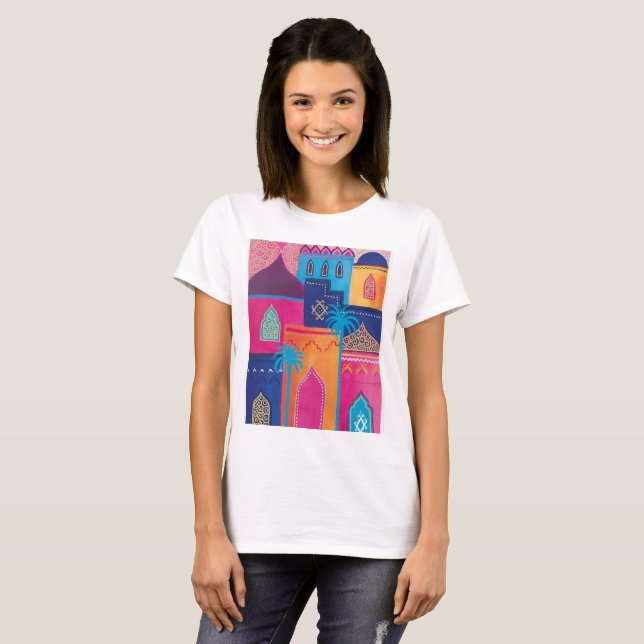 Marakech schöne marokkanische Stadtfarbe in Shirt (Vorne ganz)
