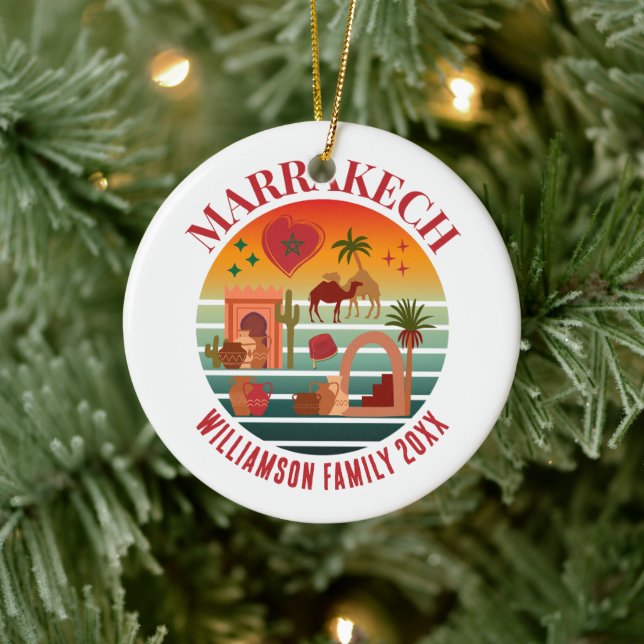 MARAKKESH Marokko Familienurlaub Souvenir Keramik Ornament (Baum)