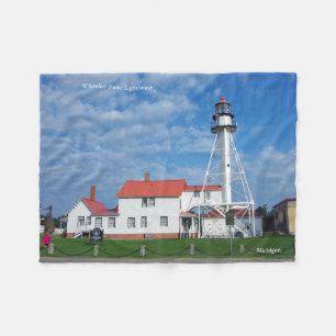 Maräne-Punkt-Leuchtturm-Fleecedecke Fleecedecke