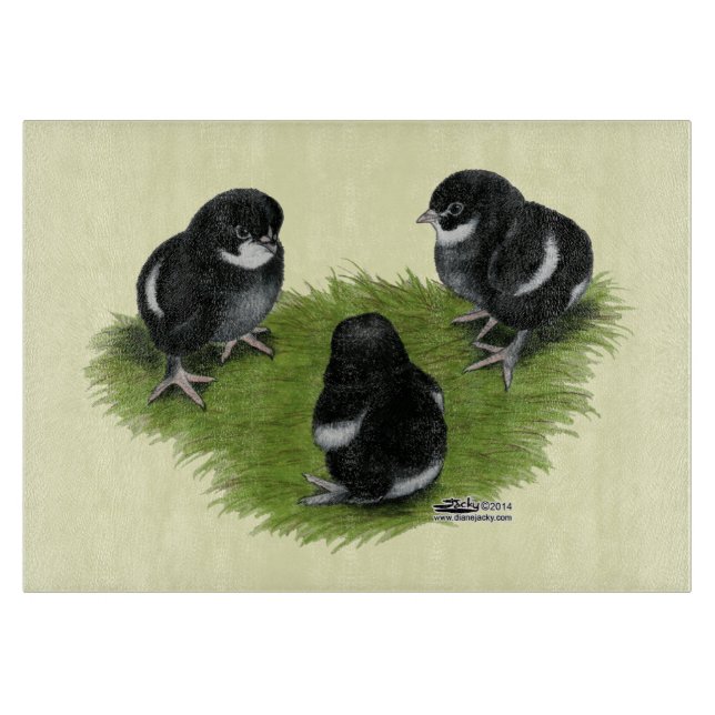 Marans Black Copper Chicks Schneidebrett (Vorderseite)