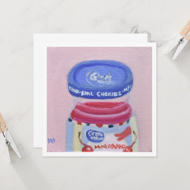 Maraschino Karte (Vorderseite/Rückseite Beispiel)