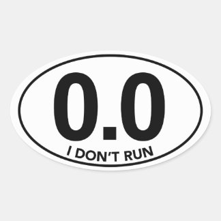 Marathon 0.0 Je n'utilise pas Oval Sticker