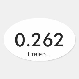 Marathon 0,262 ovaler aufkleber