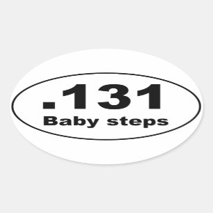 Marathon .131 - Babyschritte Ovaler Aufkleber