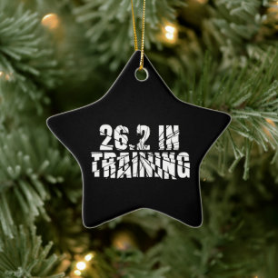 Marathon 26.2 in der Ausbildung des Laufwerks Keramik Ornament