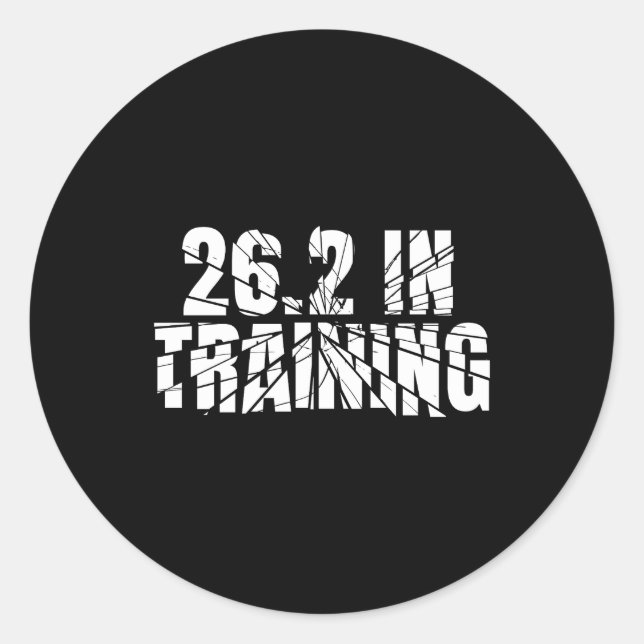 Marathon 26.2 in der Ausbildung des Laufwerks Runder Aufkleber (Vorderseite)