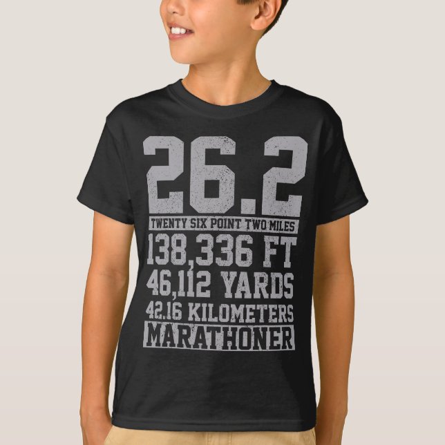 Marathon - 26,2 Meilen Running Runner Geschenk T-Shirt (Vorderseite)