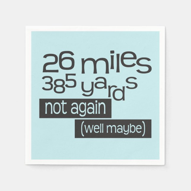 Marathon 26 Meilen 385 Yards - Funny 26,2 Runner Serviette (Vorderseite)
