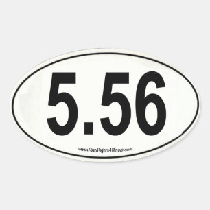 Marathon-Art Ovalaufkleber des Weiß-5,56 Ovaler Aufkleber