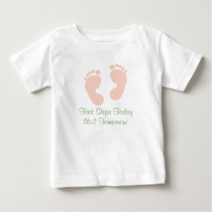 Marathon Baby Pink Footprint T - Shirt