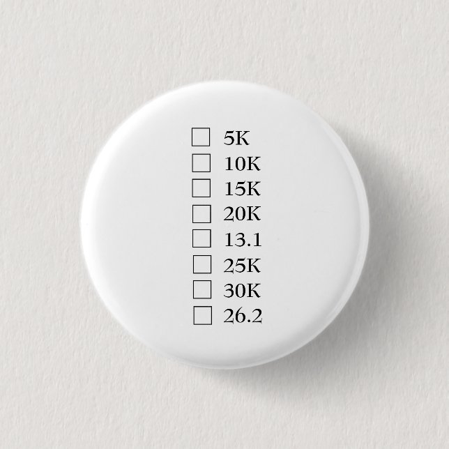"Marathon-Checklisten-" Knopf Button (Vorderseite)