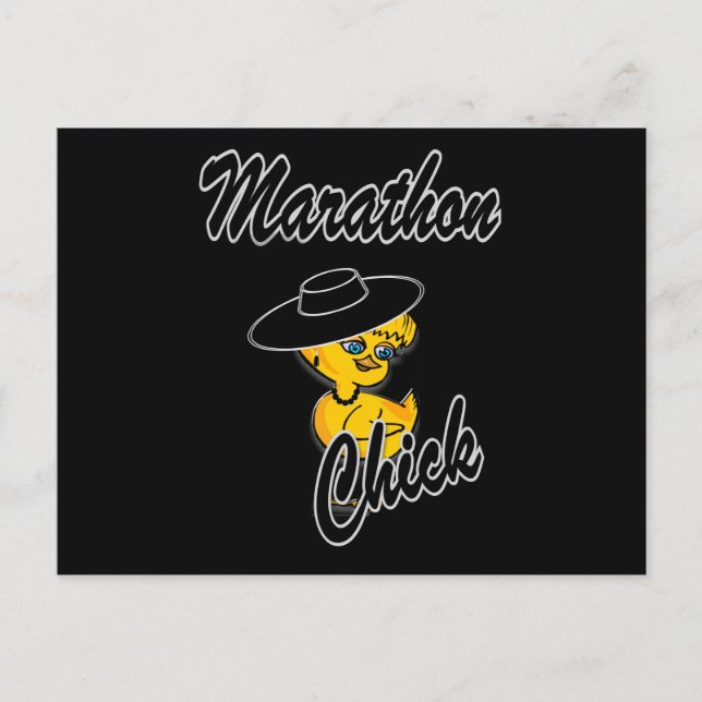 Marathon Chick #4 Postkarte (Vorderseite)