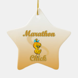 Marathon Chick Keramikornament