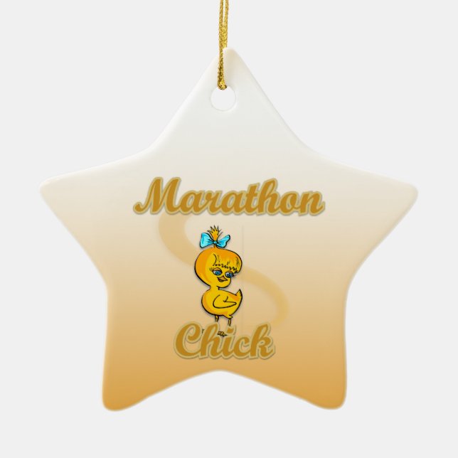 Marathon Chick Keramikornament (Vorne)