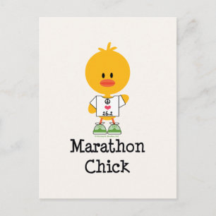 Marathon Chick Peace Love 26.2 Carte postale