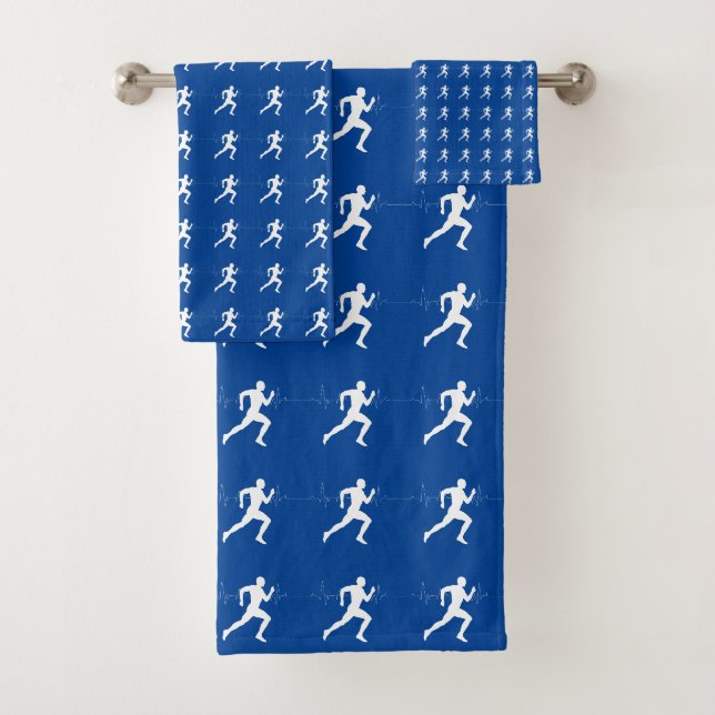 Marathon Coureurs & Heartbeat Line sur Blue (En situation)