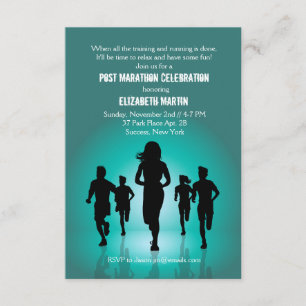 Marathon couru - invitation de partie de marathon