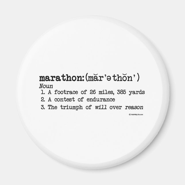 Marathon Definition Magnet (Vorne)