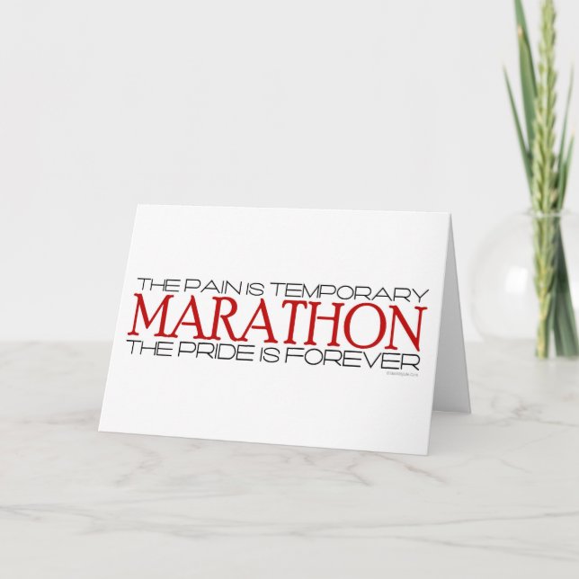 Marathon - Der Stolz ist für immer - Glückwunsch Karte (Vorderseite)