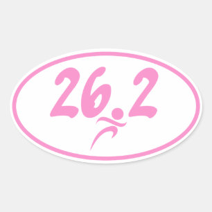 Marathon des Rosas 26,2 Ovaler Aufkleber