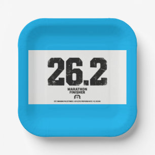 Marathon-Finisher 26,2 Meilen Running-Geschenk  Pappteller