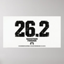 Marathon-Finisher 26,2 Meilen Running-Geschenk Poster