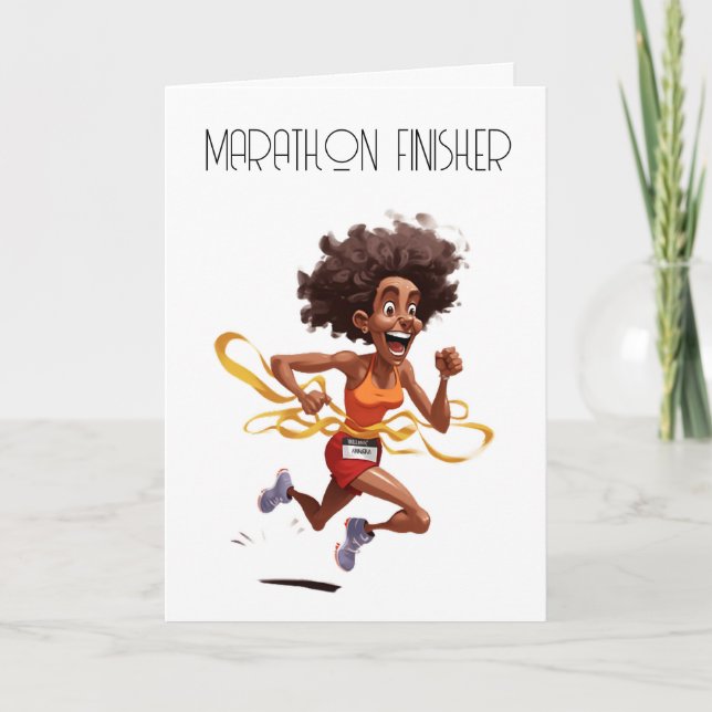 Marathon finisher gratulation card karte (Vorderseite)
