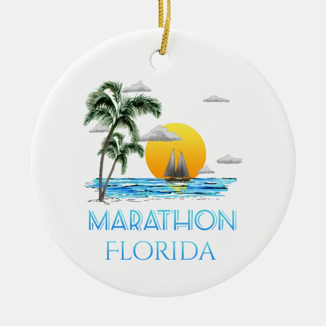 Marathon Florida Keramik Ornament (Vorne)
